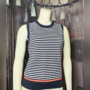 J. Crew Jackie Shell Sleeveless Casual Tank Striped Top Women's Small